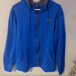 Under Armour Royal Blue Full-Zip Hoodie Size Medium